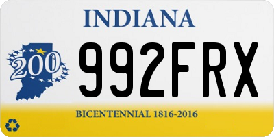 IN license plate 992FRX