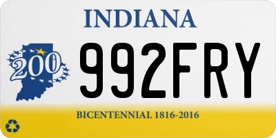 IN license plate 992FRY