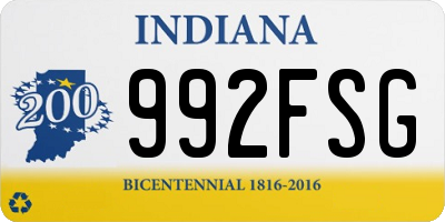 IN license plate 992FSG