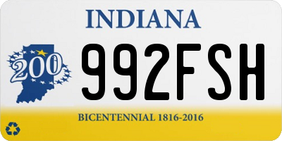 IN license plate 992FSH