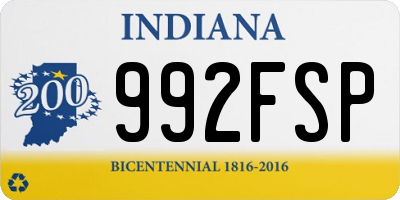 IN license plate 992FSP