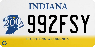 IN license plate 992FSY