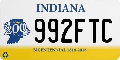 IN license plate 992FTC