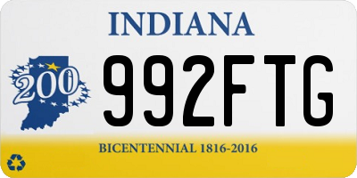 IN license plate 992FTG