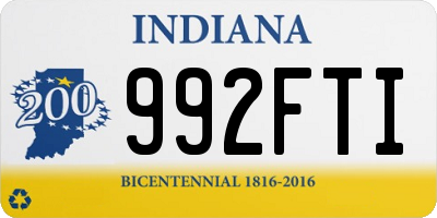 IN license plate 992FTI