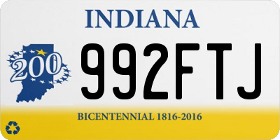 IN license plate 992FTJ