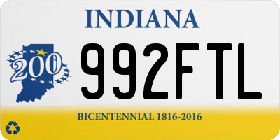 IN license plate 992FTL