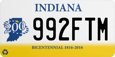 IN license plate 992FTM