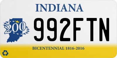 IN license plate 992FTN