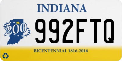 IN license plate 992FTQ