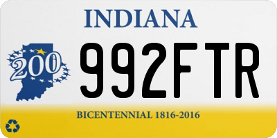 IN license plate 992FTR