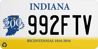 IN license plate 992FTV