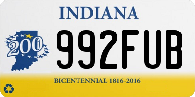 IN license plate 992FUB