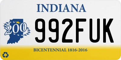 IN license plate 992FUK