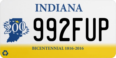 IN license plate 992FUP