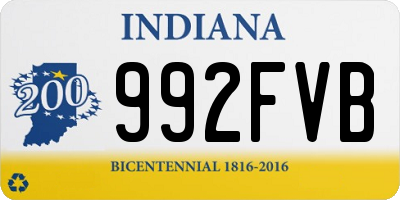 IN license plate 992FVB