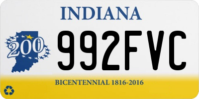 IN license plate 992FVC