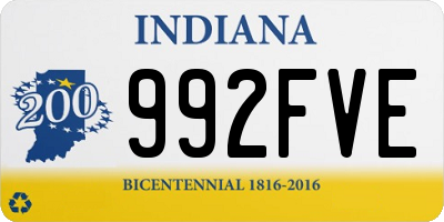 IN license plate 992FVE