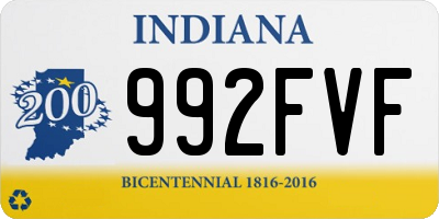 IN license plate 992FVF