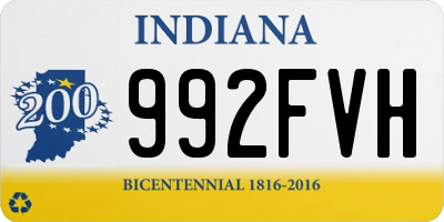 IN license plate 992FVH