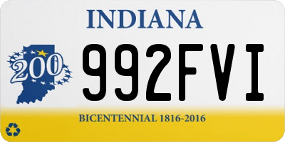 IN license plate 992FVI