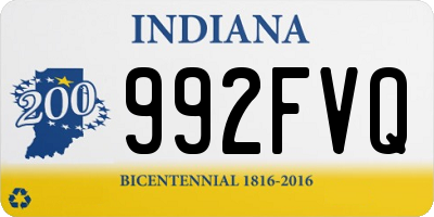 IN license plate 992FVQ