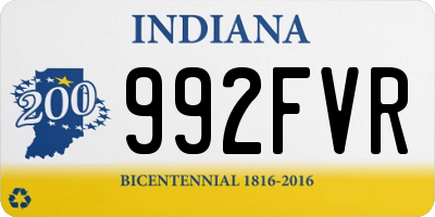 IN license plate 992FVR