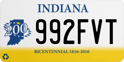 IN license plate 992FVT