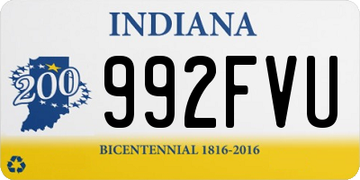 IN license plate 992FVU