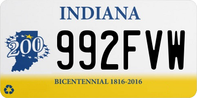 IN license plate 992FVW