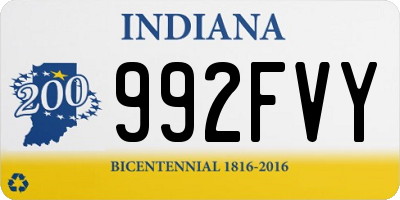 IN license plate 992FVY