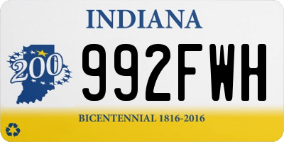 IN license plate 992FWH