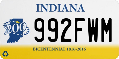 IN license plate 992FWM