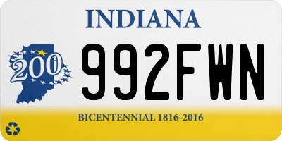 IN license plate 992FWN