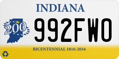 IN license plate 992FWO