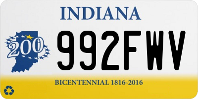 IN license plate 992FWV