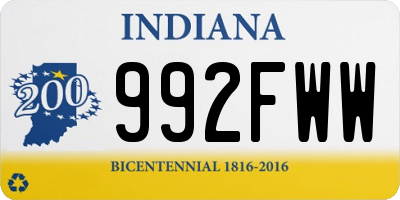 IN license plate 992FWW