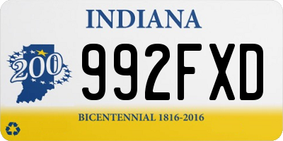 IN license plate 992FXD