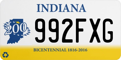 IN license plate 992FXG
