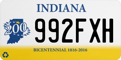 IN license plate 992FXH