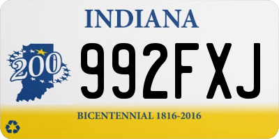 IN license plate 992FXJ
