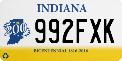 IN license plate 992FXK