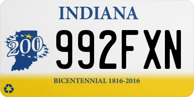 IN license plate 992FXN