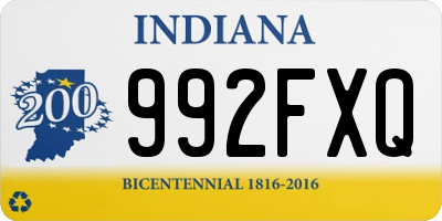 IN license plate 992FXQ