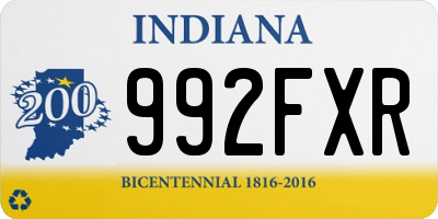 IN license plate 992FXR