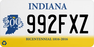 IN license plate 992FXZ