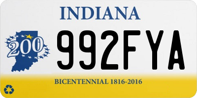 IN license plate 992FYA