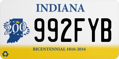 IN license plate 992FYB