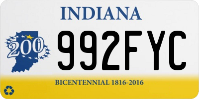 IN license plate 992FYC