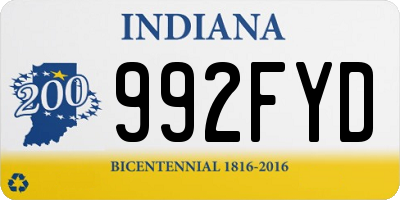 IN license plate 992FYD